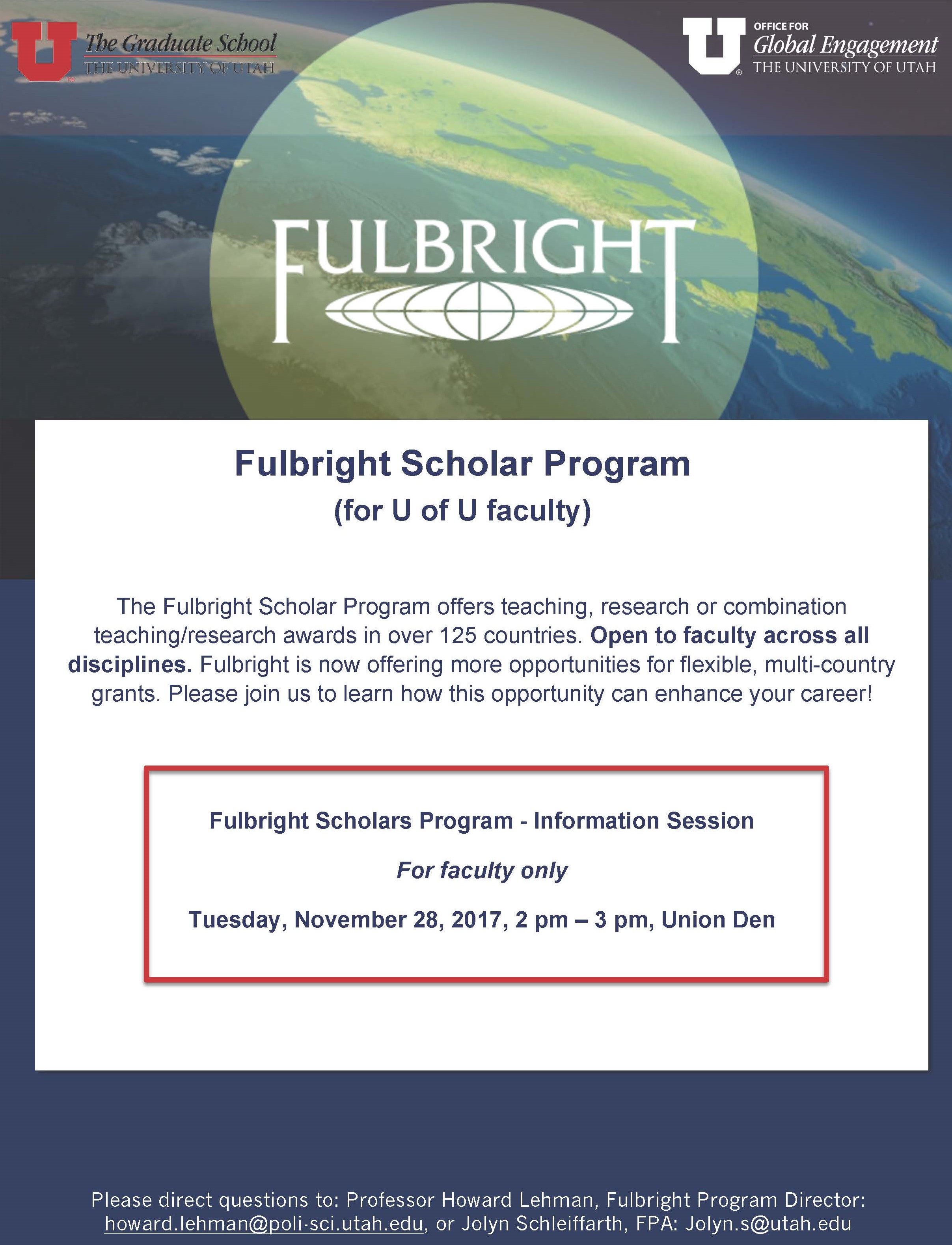 Fulbright Scholar Program for U faculty